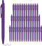 Pens Bulk, 50 Pack No Bleed Purple Medium Point Click Pens, Wholesale Retractable Ballpoint Smooth Ink 1.0MM