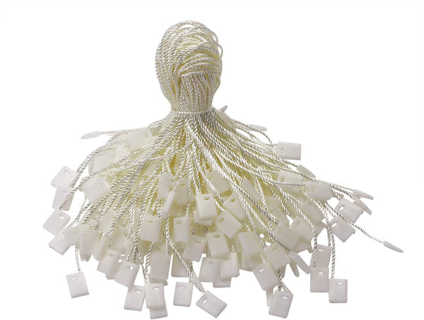 Tupalizy 7 Inch Nylon Hang Tag String - 120PCS for Clothes Gift Bags Price Tags, Snap Lock Pin Loop