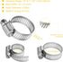 WINL Stainless Steel Hose Clamps - 16 Pack Worm Gear Drive Clamps for Automotive Plumbing, 1/2 to 1-1/16 Inch