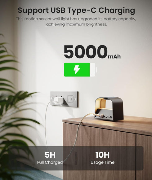 3 5000mAh 1 Pack FULEN Motion Sensor Wall Lights with Remote Control Colors Wireless Wall Lamp LED Indoor Up Down Wall