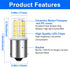 1156 Ba15s 12V 24V 3w LED Light Bulb 6000K Daylight White, 1141 S8 Bayonet Bulb Socket Single Contact, for Landscape, RV, Boat Mower Lawn Tractors, Reversing lights. Pack of 2 by Bsxywa
