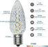 50 Pack C9 Bulb, C9 Bulbs E17 Commercial Bulbs 2700K BORT LED Replacement Light LED for Christmas Outdoor String