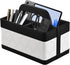Desk Organizer Caddy with Handle-Portable PU Leather Remote Control Holder-Nightstand Dresser Tote