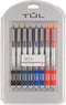 TUL Retractable Gel Pens, Bullet Point, 0.7 mm, Gray Barrel, Assorted Ink Colors, Pack of 8