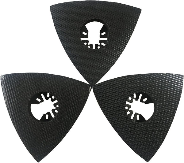 XXGO 3 Pcs 3-1/8 Inch 80mm Triangular Hook & Loop Oscillating Multi Tool Sanding Pads No. XG5508