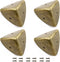 SDTC Tech 4-Pack Zinc Alloy Triangle Corner Protectors 1.58" (40mm) Metal Decorative