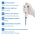 10-100ul Single-Channel Adjustable Pipettes, Manual Micropipette for Laboratory, High Accuracy