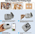 Mini Thermal Sticker Printer with 11 Rolls Paper, Portable Bluetooth Pocket Printer for iOS & Android, DIY, Label