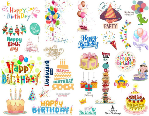 Seasonstorm Kawaii Aesthetic Happy Birthday Travel Journal Diary Paper Stickers Scrapbooking Art Supplies (PK346)