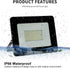 Yokqexz 30W IP66 Timer(20W,White Smart LED Flood Light with Remote White Light - Waterproof Motion Sensor Light