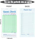 Officeva 6 Pack 300 Budgenix Guest Checks Server Note Pads, Orders, Green Guest Check Pads with Bottom Receipt