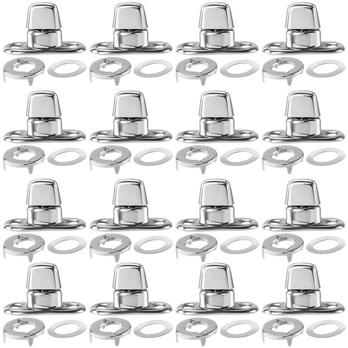 15 Sets Twist Lock Fasteners, Marine Grade Quarter Turn Fasteners, Rustproof Zinc Alloy Eyelet and Stud