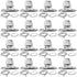 15 Sets Twist Lock Fasteners, Marine Grade Quarter Turn Fasteners, Rustproof Zinc Alloy Eyelet and Stud