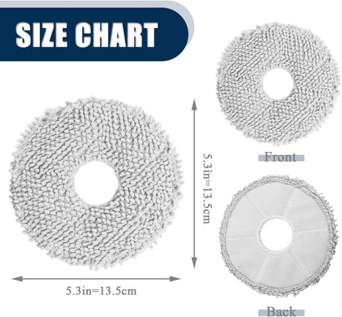 8 Pack Mop Pads Compatible with Dreametech L10s Ultra L10 Ultra L20 Ultra X20 Pro Robot Vacuum