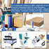 4Pcs Trimming Set, 1/4 Inch Set Woodworking,1/4", 5/16", 3/8", 1/2" Top Double Bearing Flush Router Bits Shank Bottom