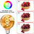 BOSITE G80 Vintage Edison Light Bulbs, 4W (40W Equivalent), Dimmable, 2700K Warm White, Amber Glass, 4 Pack
