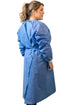 2, 35g (10) Disposable PPE Isolation Medical Gowns Level Full Back Coverage, Double Tie Closure, SMS Material, Knit