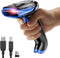 Eyoyo 2D Bluetooth Barcode Scanner, 2500mAh Handheld Cordless USB Wired QR Bar Code Reader for Library Inventory