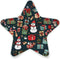 ALAZA Merry Christmas Snowman Snowflake Retro Star Xmas Star Shaped LED Night