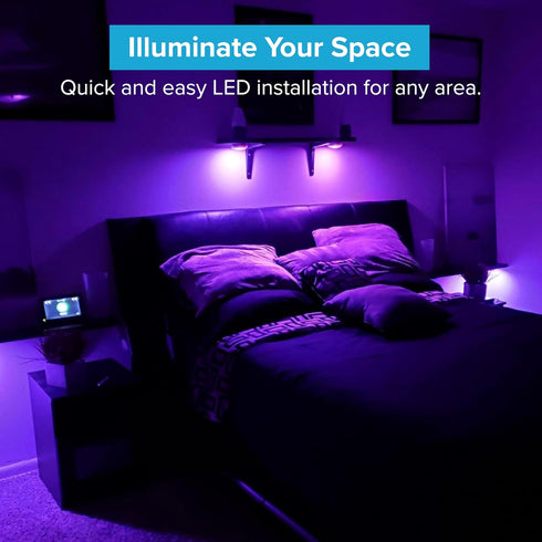 6-Pack 2 55 Brilliant Evolution Wireless RGB LED Lights - Battery Operated Puck Lights with Remotes - Color-Changing