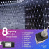 9.8FTx6.6FT 192 8 woohaha Outdoor Christmas Net Lights, LED Plug-in Mesh Lights with Lighting Modes, Connectable Light