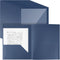 Teling 24 Pcs Plastic Folders with Clear Pocket and Business Card Holder, Heavy Duty Letter Size Paper Folders