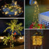 4 Pack 33ft 100 8 QITONG Solar Fairy Lights, Each LED Warm White Christmas Light Outdoor Waterproof, Modes Silver Wire