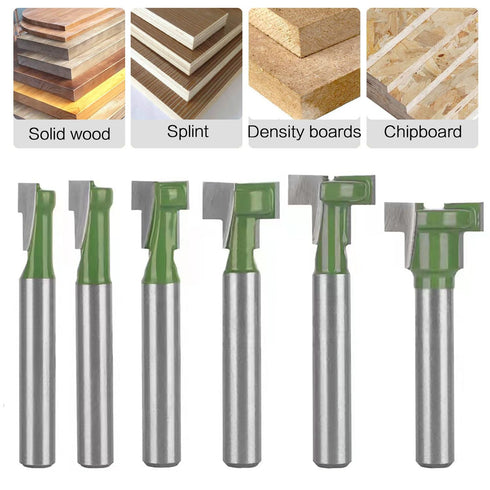 Totowood Set, 1/4" Set 6 Set 1/4 5/16 3/8 9/16 1/2 5/8 Inch Keyhole Router Bits Shank Router Bit pcs Router Bit & &