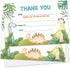 Zwsrplo Dinosaur Kids Birthday Party Thank You Cards, 20 Fill In the Blank