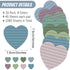 Teling 24 Pcs Heart Shape Lined Sticky Notes, Cute Bright Colorful Memo Pads for Office School 3x3 Inch