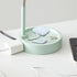 Generic 17" LED Catch-All Base & AC Outlet Adjustable Flexible Desk Lamp (Green)