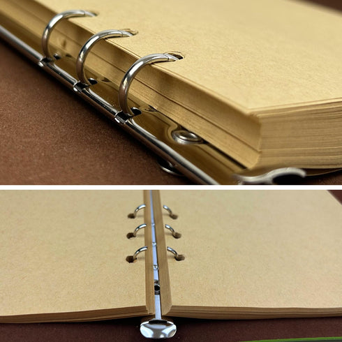 Leather Writing Journal Notebook,Classic Spiral Bound Notebook Refillable Diary Sketchbook Gifts with Unlined Travel Journals to Write in for Girls and Boys(Leaves,A5/Light Green) by Wei Long