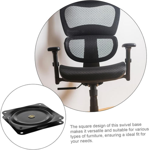 Zerodeko Heavy Duty Swivel Plate - No Noise Rotation for Furniture