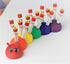 Test Tube Rack, Fun Caterpillar Design, Holds 15 Tubes, 16mm Tube Size (Rainbow)