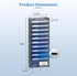 OUTWOLF Hanging Wall File Organizer, 12 Tier Vertical Mount Holder for Office Paper and Documents
