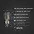 S14 Bulbs, 2200K 140 Bulbs, 15,000-Hour S14HO/822/FIL/12, 12 Pack Feit Electric LED Filament Light High Output, Warm