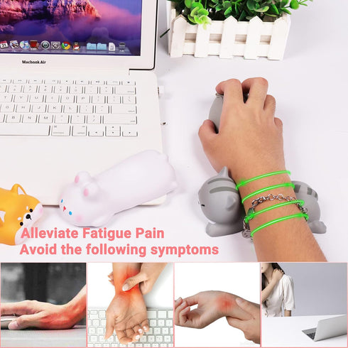 Small Cute Cartoon Mouse Pad with Ergonomic Wrist Rest Support, Comfortable for PC and Laptop