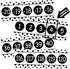 Number Line for Classroom Wall, Black and White Polka Dot Bulletin Board for Students Math Learning Decor Strips