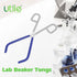 Lab Beaker Tongs, Made of Mild Steel, with Chrome Plated Surface and Blue PVC Overmolding Cover, Laboratory Clamps for 50ML-2000ML Beakers, 4030.0903.1