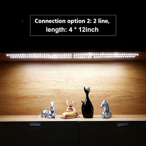 Set 8x12 inch Counter,Shelves,Rope 24W Adapter,6000K WOBANE LED Display Light Kit, of LED Strip Bar, Cabinet Lighting