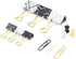 U Brands Office Accessory Kit, Office Supplies, Black and White with Gold, Push Pins, Paper and Binder Clips, 173 Count by U Brands