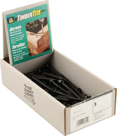 The Hillman Group 47987 1/4 X 2-1/2 Timber-Tite Landscape Screw, 50-Pack by Hillman