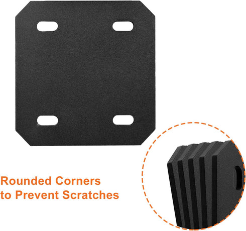 Mending Plate Flat Brackets for Wood - 6 Pack Heavy Duty Black Metal Plates for Repair Joining