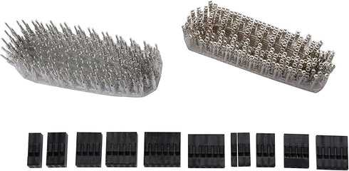 CHENBO 620pcs 2.54mm/0.1" Wire Jumper Cable Pin Header Connector Housing Assortment Kit with Male Female Crimp Pins.