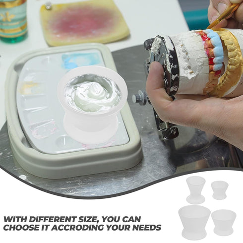 Healifty Dental Silicone Mixing Cup, Lab Rubber Mixing Cup for Practical Dental Oral Use