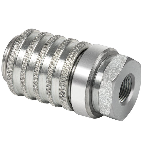PD222 Test Port Quick Couplings: Push to Connect, 1/8" Body Size, 1/8"-27 NPTF Thread Size