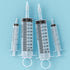 3Pack 100ML Large Syringe and 2Pack 20ML Plastic Syringes with Tip Adapter, Sterile Measurement Tools for Science Labs