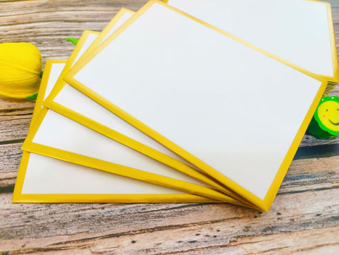 White Pearlescent Paper Envelopes, 3.5 x 5.1, with Gold Border Decoration, Luxurious for Wedding & Party Invitations