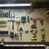 2pcs Heavy Duty Power Tool Organizer, Stainless Steel Pegboard Wall Storage Rack for Garages and Workshops