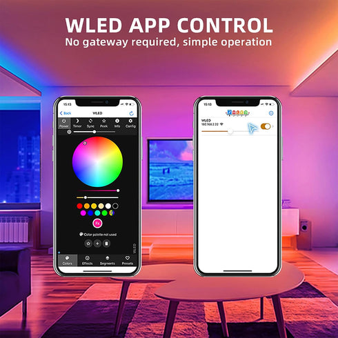 ESP32 DC5-24V WS2811 WS2812B SK6812 SM16703P Ultra-Thin WLED Digital Light Strip Controller with Mic Sound Mode RGB IC